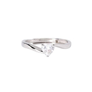 Mabina Anello in argento con zircone cuore 523429